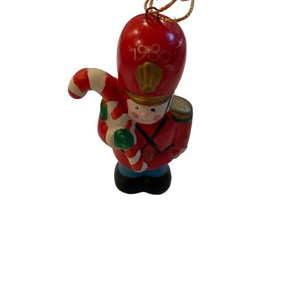 1989 Vintage Ceramic Soldier Christmas Tree Ornament - Picture 4 of 6